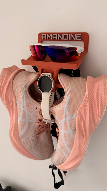 RunningStand PERSO - Support mural personnalisable pour équipement de running