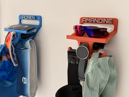 RunningStand PERSO - Support mural personnalisable pour équipement de running